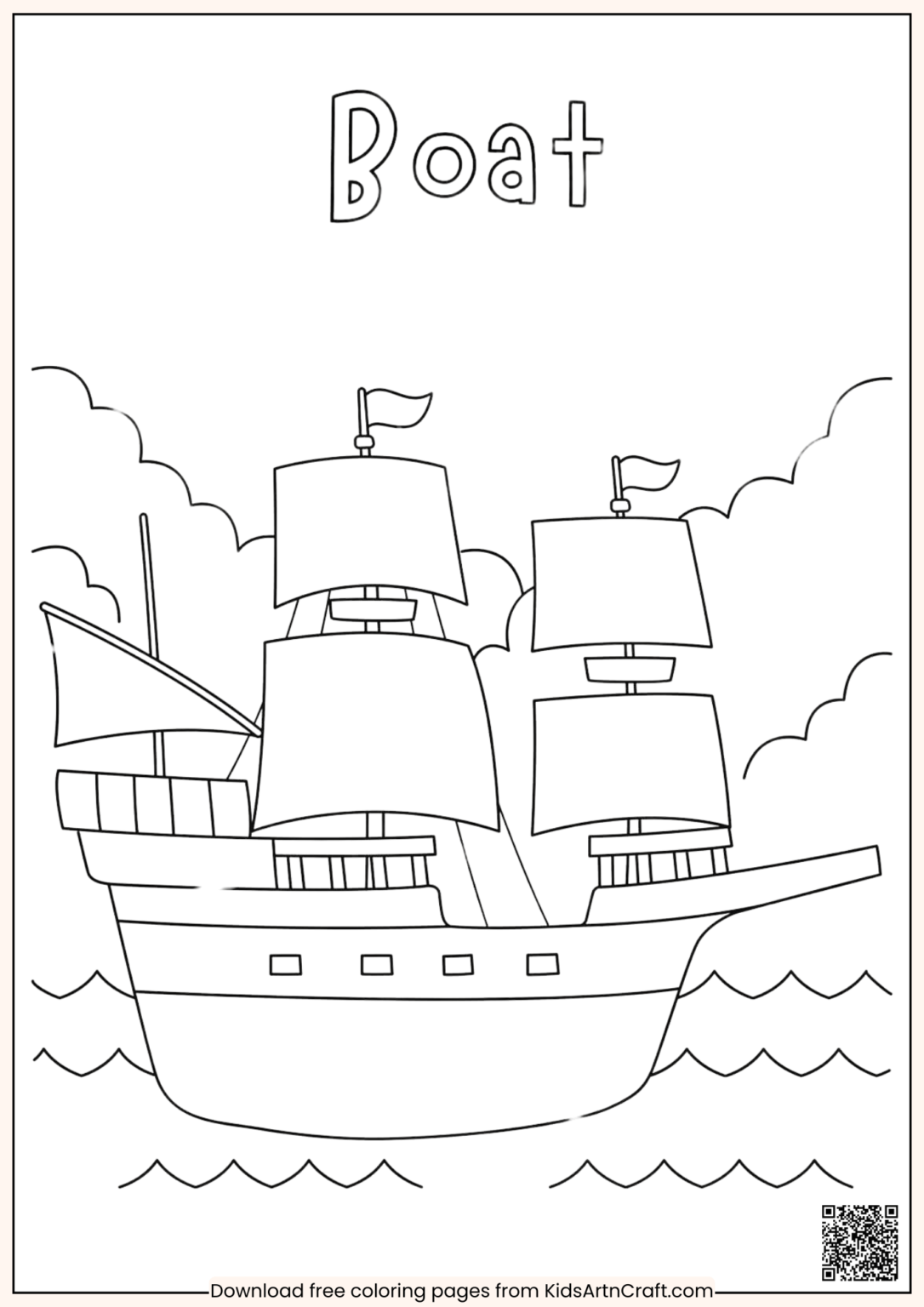 Beautiful Vehicles Coloring Worksheet - Free Printable for Kids - Kids ...