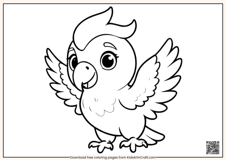 Birds Coloring Pages For Kids - Free Printable - Kids Art & Craft