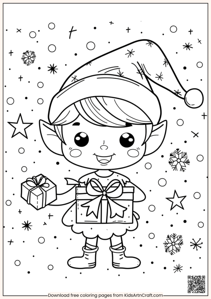 Christmas Themed Coloring Page Activities For Kids - Free Printables ...