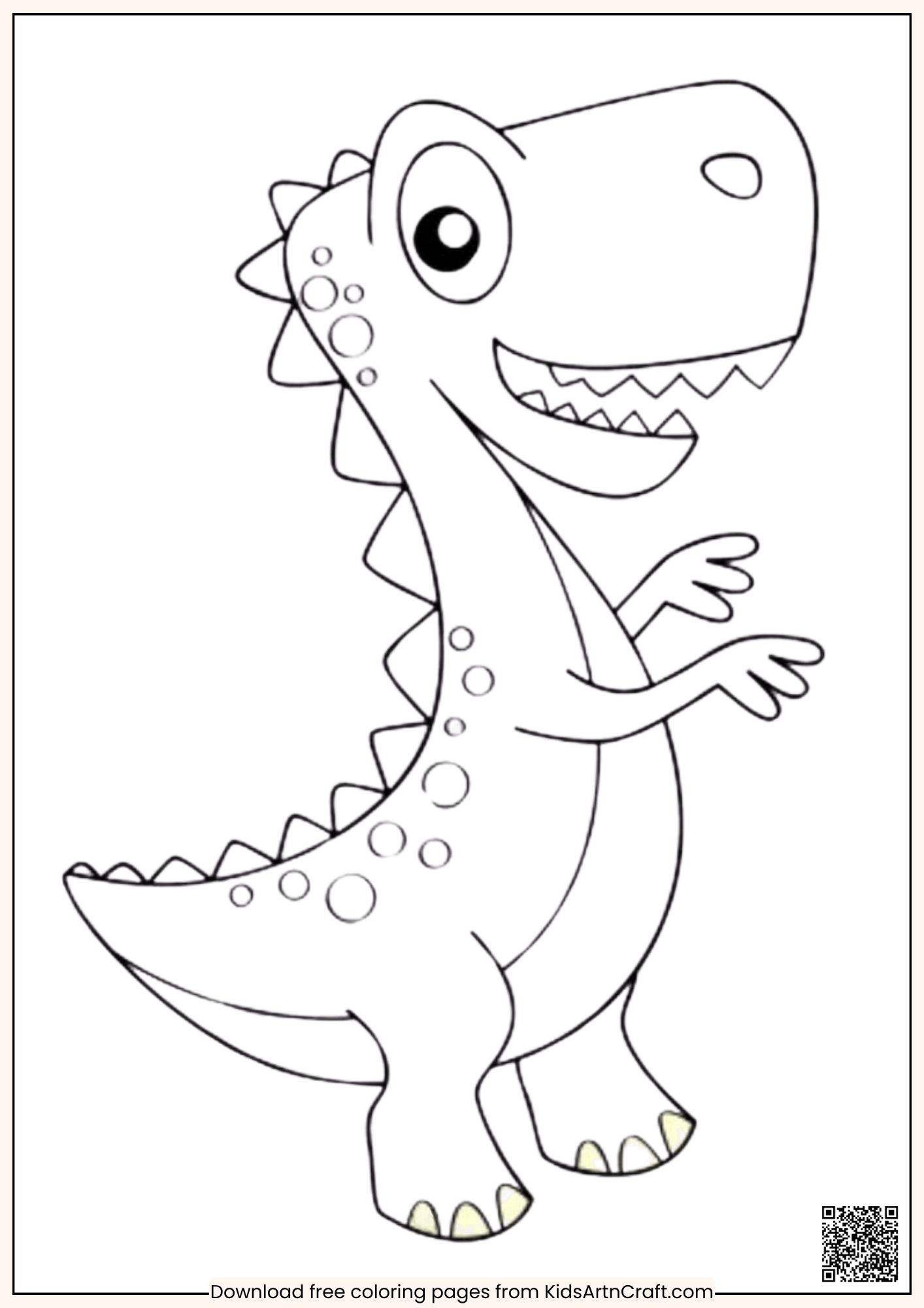 Free Printable Dinosaur Coloring Page For Kids