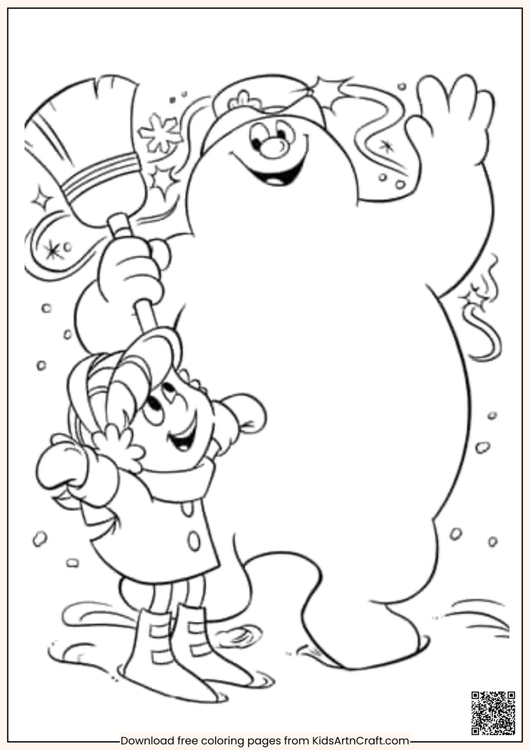 Frosty Snowman And Kids