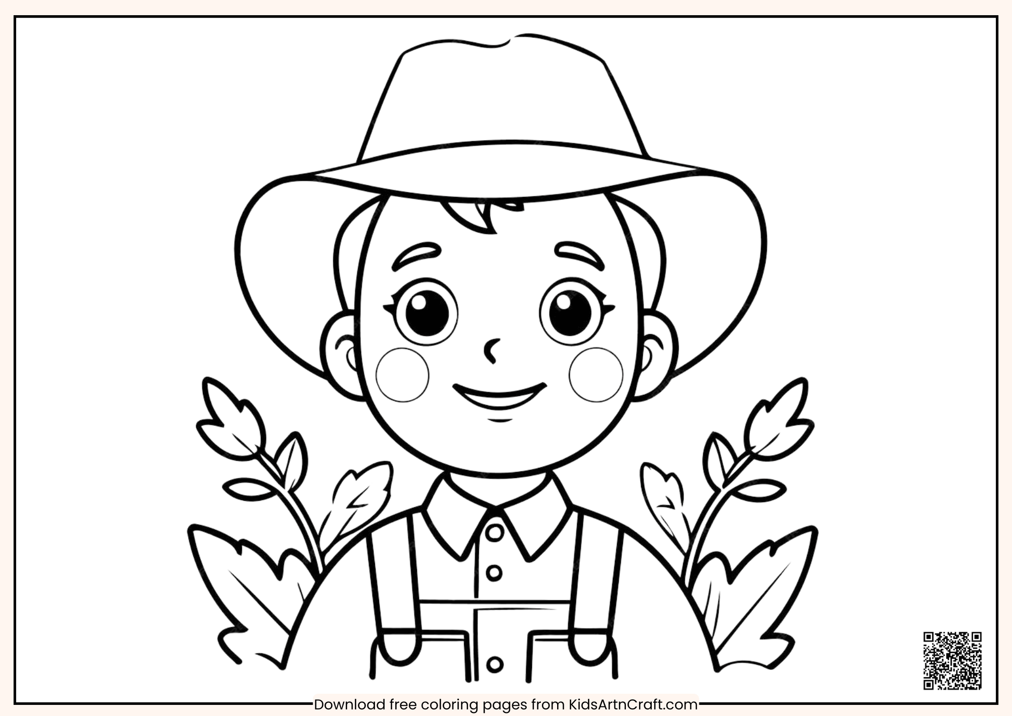 Kids' Coloring Page: Girls and Boys