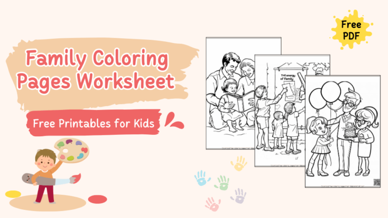 Family Coloring Page Worksheets For Kids - Kids Art & Craft