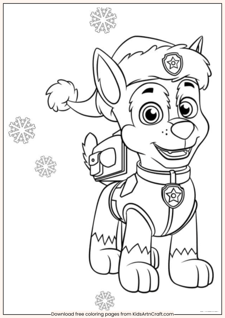 Creative Paw Patrol Christmas Coloring Pages For Kids - Kids Art & Craft