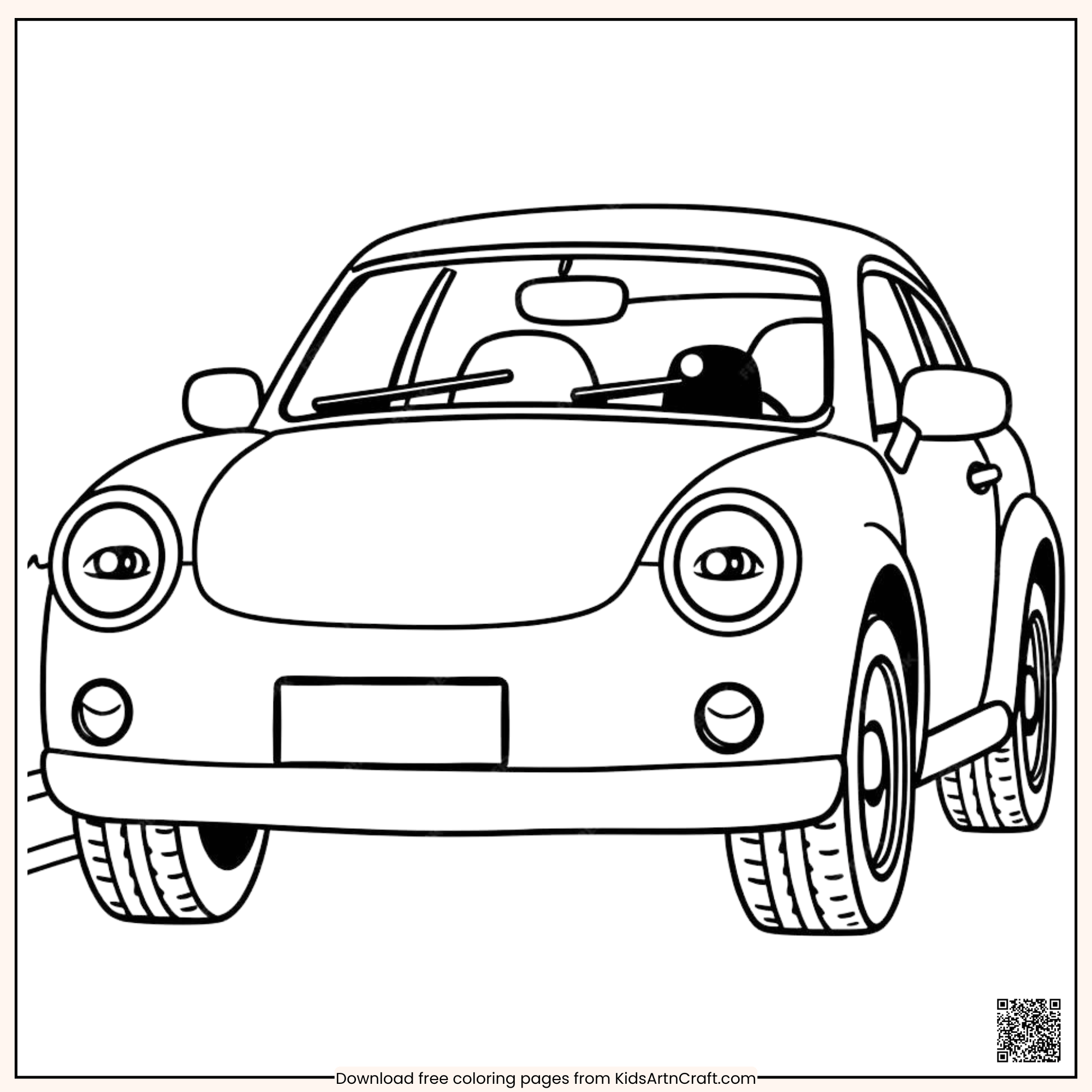 Amazing Luxury Car Coloring Page for Kids