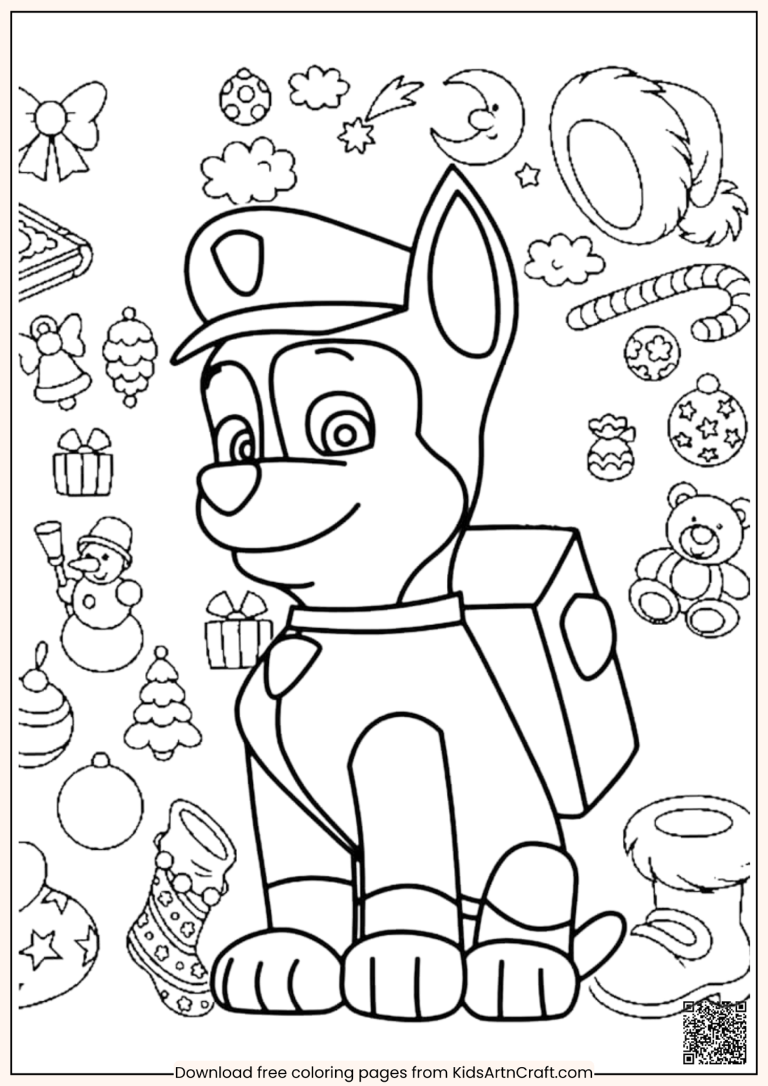 Creative Paw Patrol Christmas Coloring Pages For Kids - Kids Art & Craft