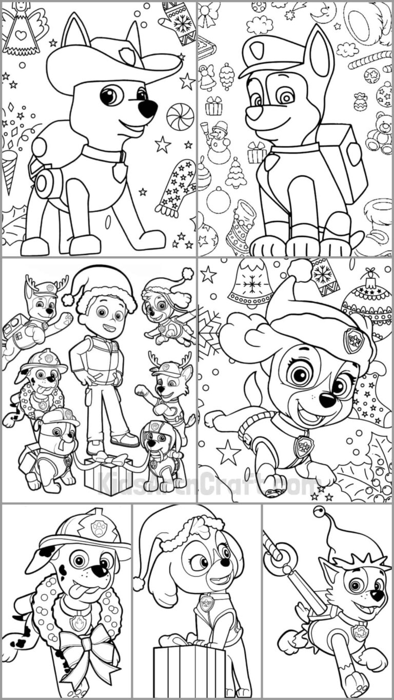 Creative Paw Patrol Christmas Coloring Pages For Kids - Kids Art & Craft