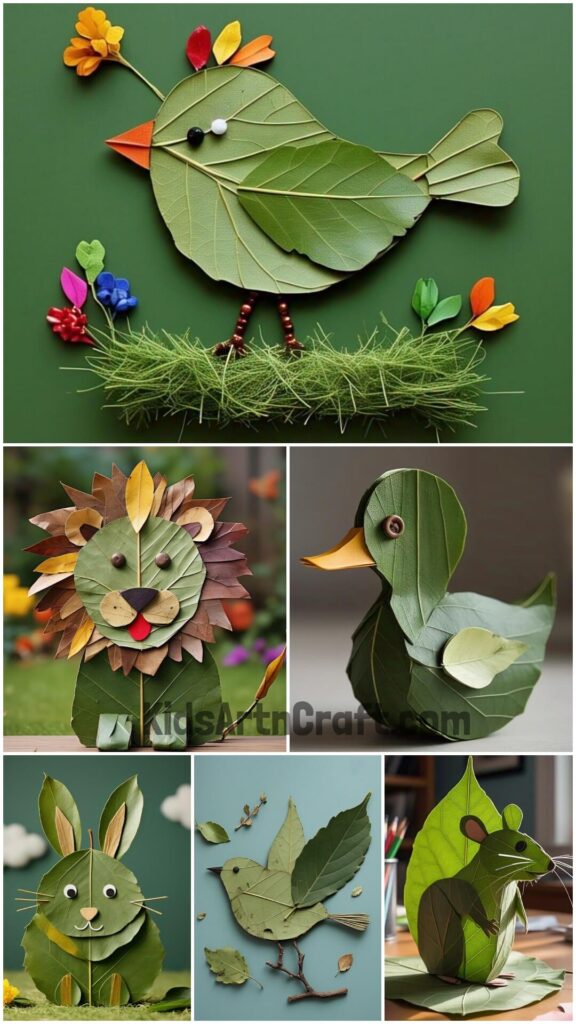 DIY Leaf Animal Craft Activities for Kids - Kids Art & Craft