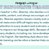 Paragraph on My Favourite Teacher
