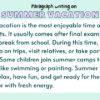 Paragraph on Summer Vacation