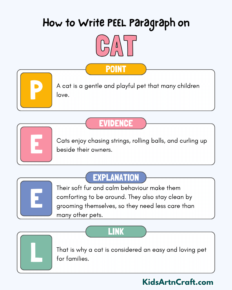 Cat Paragraph Writing with PEEL Method