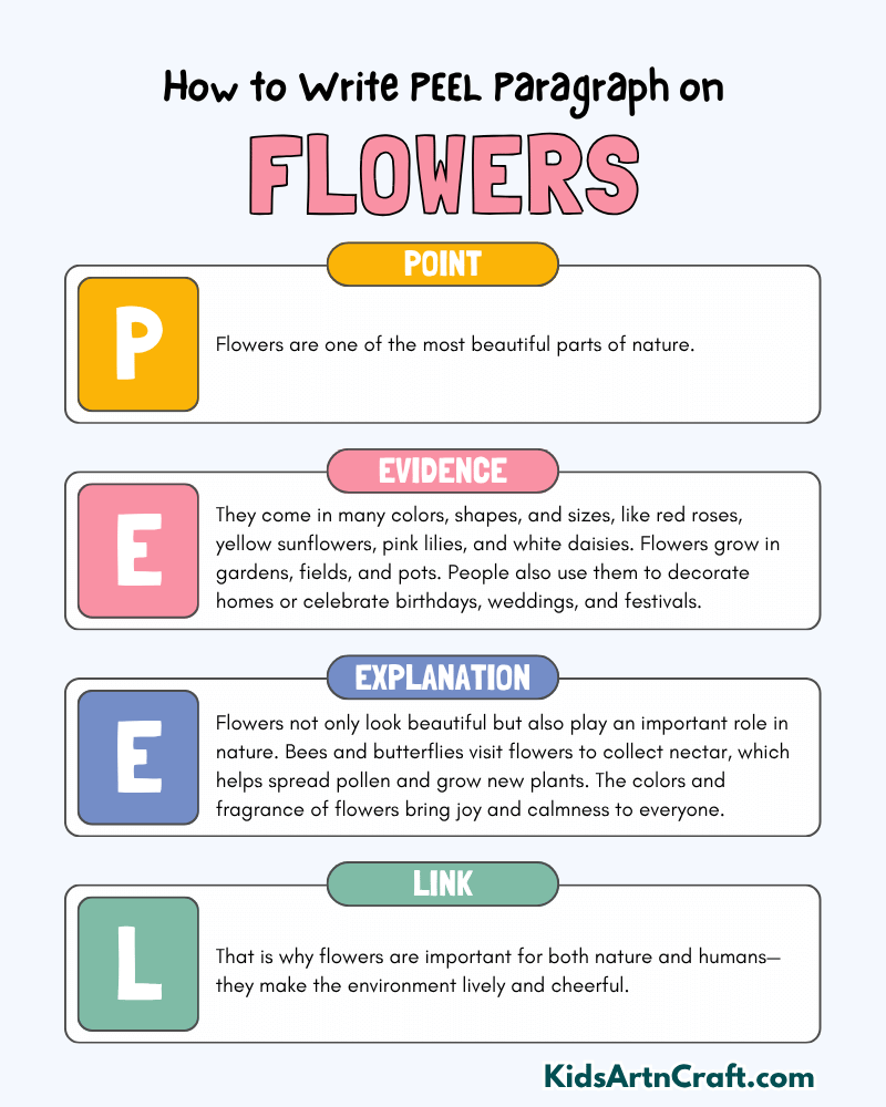Flowers Paragraph Writing with PEEL Method