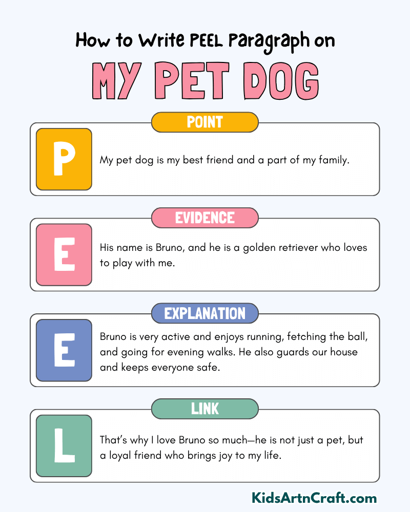 My Pet Dog Paragraph Writing with PEEL Method