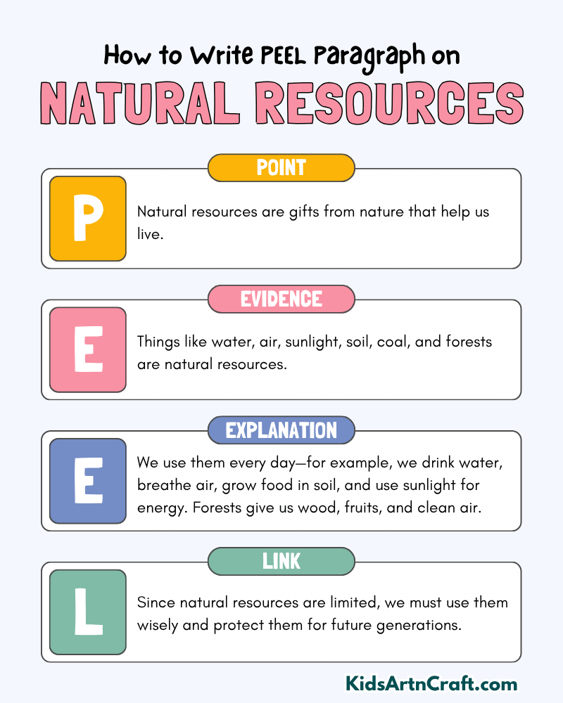 Natural Resources Paragraph Writing with PEEL Method