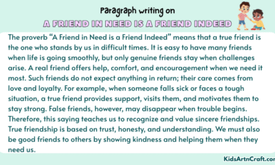 Paragraph on A Friend in Need is a Friend Indeed