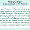 Paragraph on A House on Fire