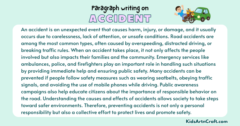 Expository Paragraph on Accident (Explains with Facts)