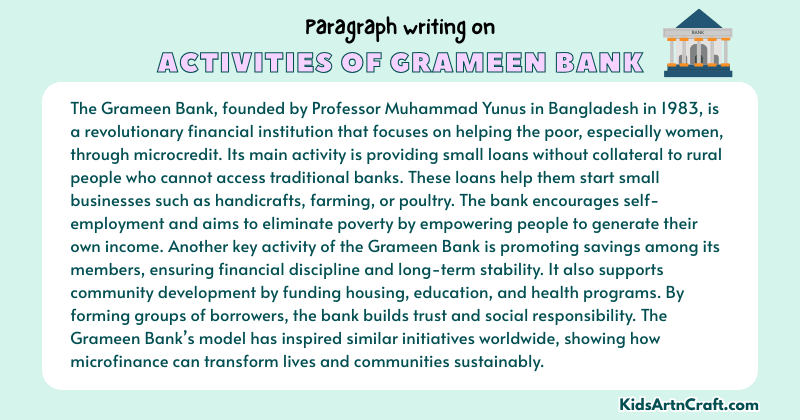 Paragraph on Activities of Grameen Bank