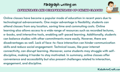Paragraph On Advantages and Disadvantages of Online Classes