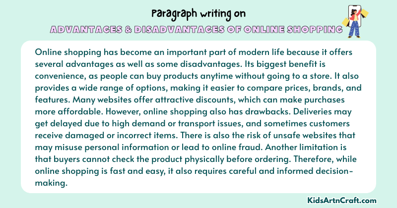 Expository Paragraph on Advantages & Disadvantages of Online Shopping (Explains with Facts)