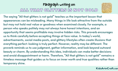 Paragraph on All That Glitters is not Gold