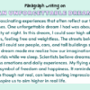 Paragraph on An Unforgettable Dream