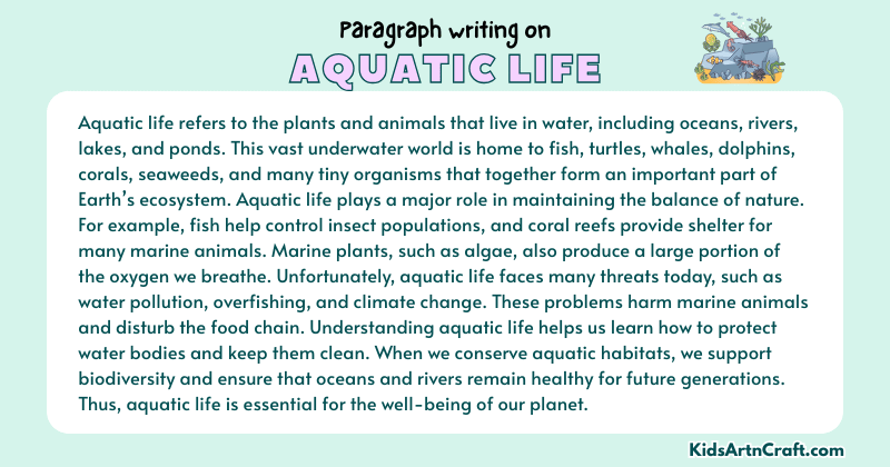 Paragraph on Aquatic Life