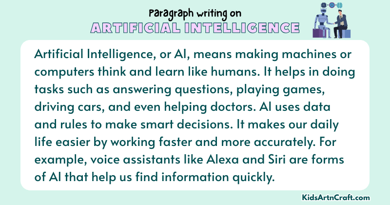Paragraph on Artificial Intelligence