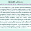 Paragraph on Benefits of Learning a Second Language