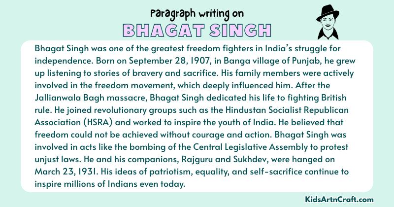 Paragraph on Bhagat Singh