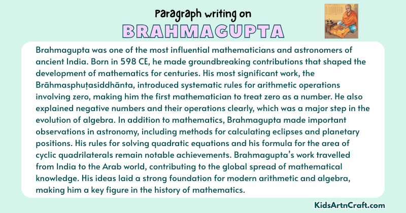 Paragraph on Brahmagupta