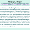 Paragraph on Chinese New Year