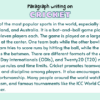 Paragraph on Cricket