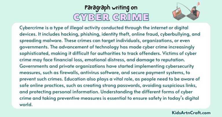 Paragraph on Cyber Crime - Kids Art & Craft