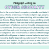 Paragraph on Cyber Security