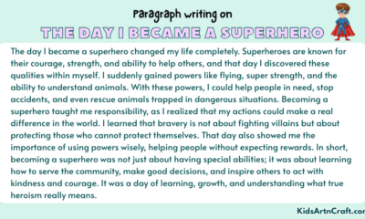 Paragraph on The Day I Became a Superhero