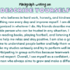 Paragraph on Describe Yourself
