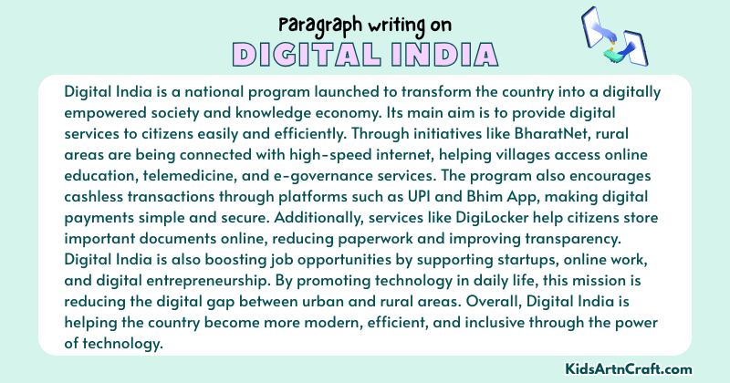Paragraph on Digital India