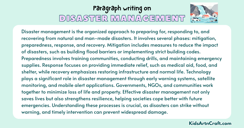 Paragraph on Disaster Management