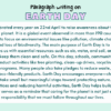 Paragraph on Earth Day