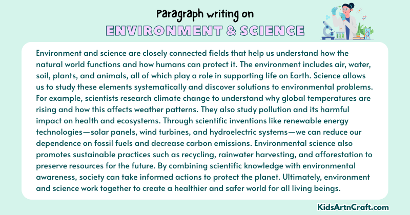 Paragraph on Environment & Science