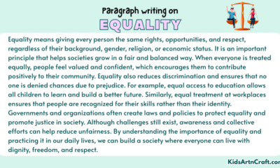 Paragraph on Equality