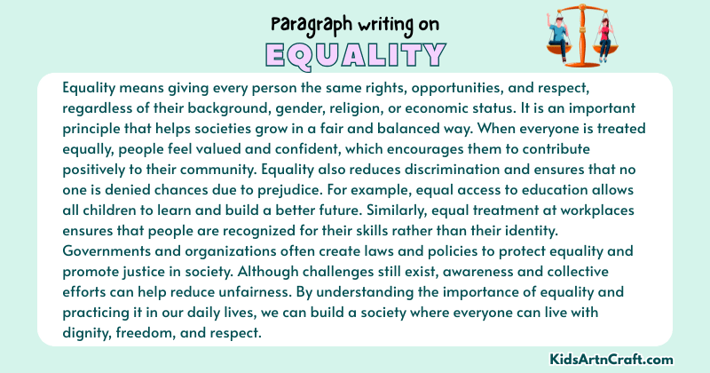 Paragraph on Equality