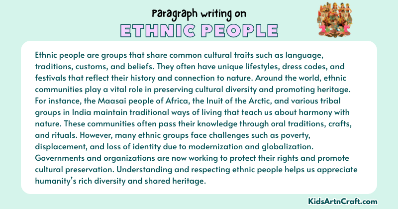 Expository Paragraph on Ethnic People (Explains with Facts)