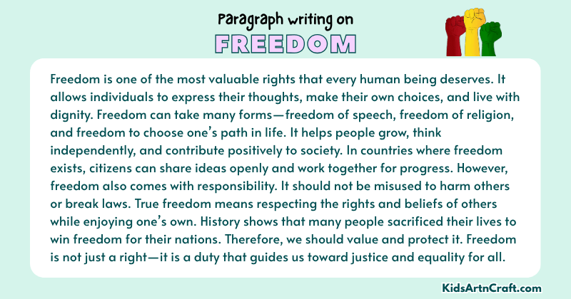 Paragraph on Freedom