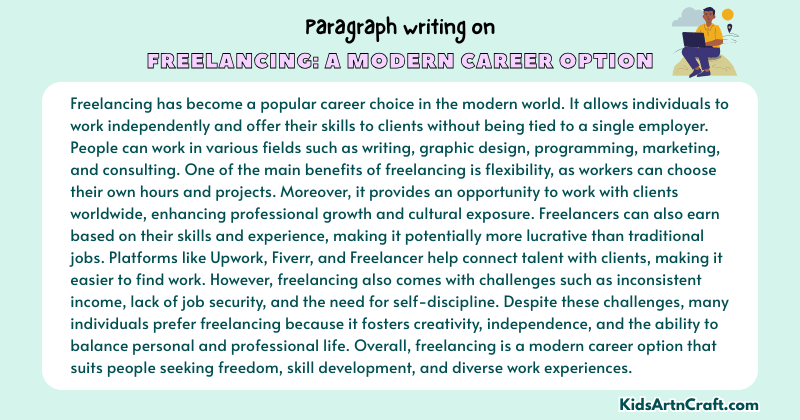 Paragraph on Freelancing: A Modern Career Option