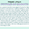 Paragraph on Future of Robots