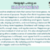 Paragraphs On Happiness