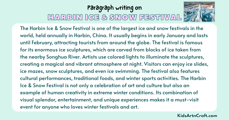 Expository Paragraph on Harbin Ice & Snow Festival (Explains with Facts)