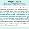 Paragraph on Healthy Food